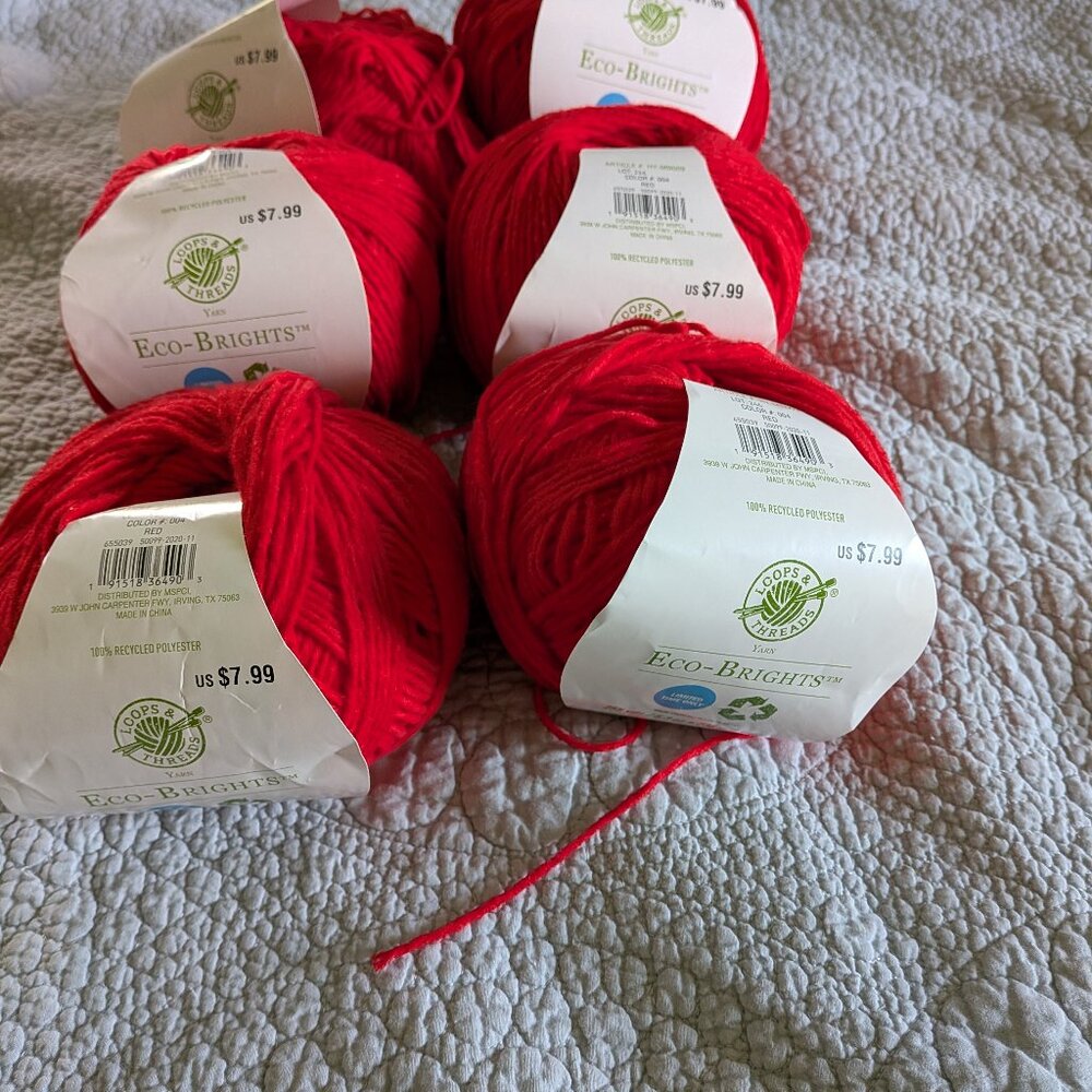 Loops and Threads Eco Brights in red
